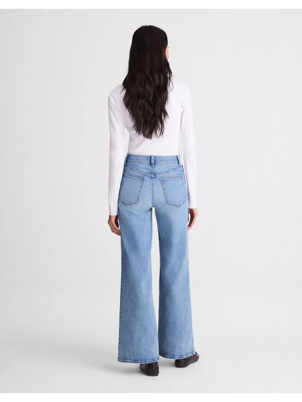 NWT Madewell The Short Wide-Leg Jean in Super Stretch Size 24 Short - MSRP $148 - Picture 2 of 5